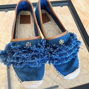 Tory Burch Shaw Fringe Espidrilles size 7 1/2